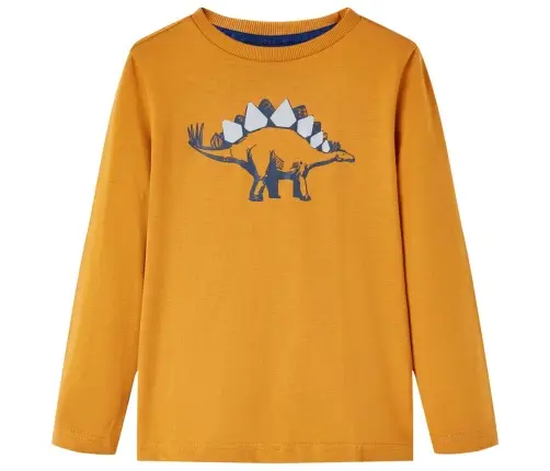 Bērnu Krekls Ar Garām Piedurknēm, Dzeltenbrūns, 92