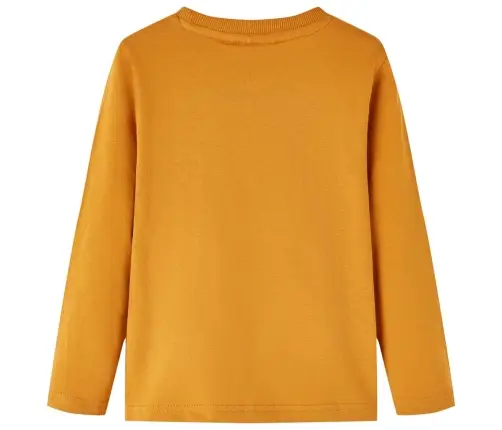 Bērnu Krekls Ar Garām Piedurknēm, Tumši Dzeltenbrūns, 128