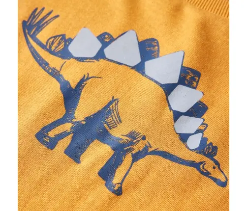 Bērnu Krekls Ar Garām Piedurknēm, Tumši Dzeltenbrūns, 128