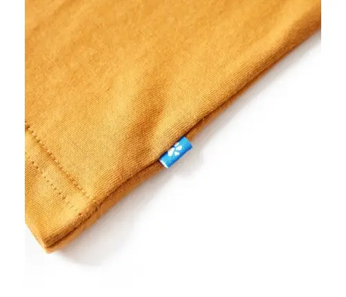 Bērnu Krekls Ar Garām Piedurknēm, Tumši Dzeltenbrūns, 128