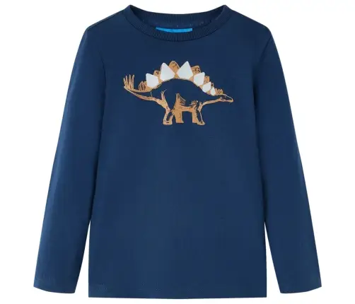 Vaikiški Marškinėliai Ilgomis Rankovėmis, Tamsiai Mėlyni, 104 Dydžio