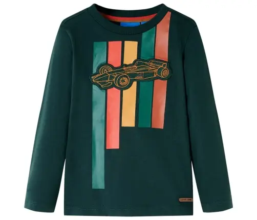 Vaikiški Marškinėliai Ilgomis Rankovėmis, Tamsiai Žali, 104 Dydžio