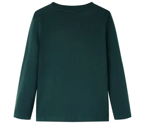 Bērnu Krekls Ar Garām Piedurknēm, Tumši Zaļš, 116