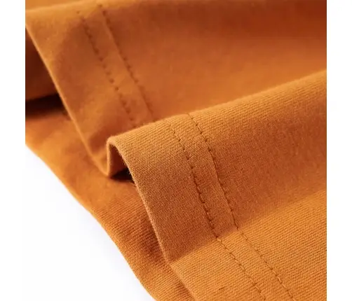 Vaikiški Marškinėliai Ilgomis Rankovėmis, Geltonai Rudi, 128 Dydžio