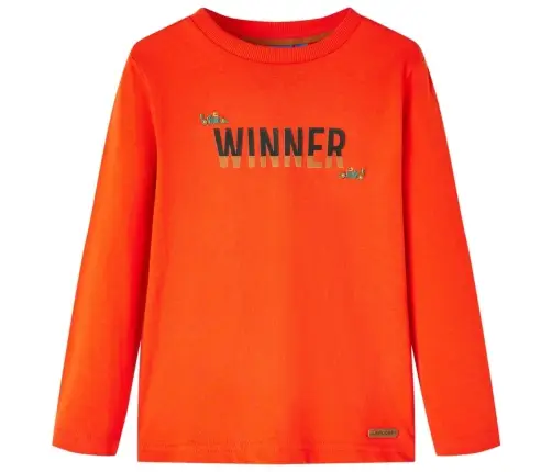 Bērnu Krekls Ar Garām Piedurknēm, Koši Oranžs, 128