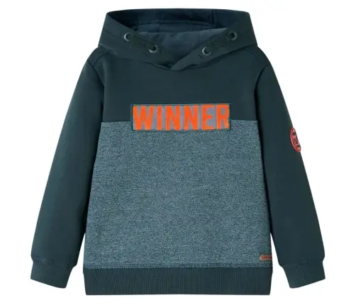 Bērnu Džemperis Ar Kapuci, Tumši Zaļš, 92