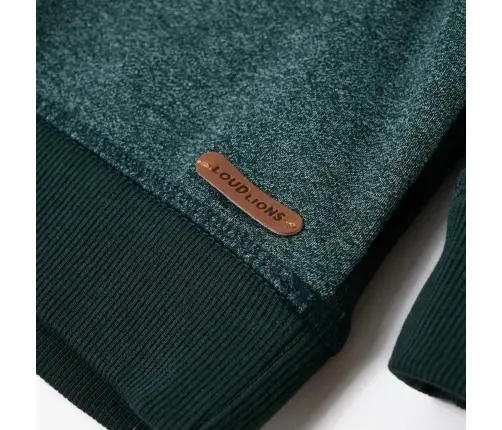 Vaikiškas Sportinis Megztinis Su Gobtuvu, Tamsiai Žalias, 128 Dydžio