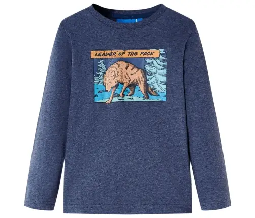 Pikkade Varrukatega Lastesärk, Tumesinised Toonid, 128