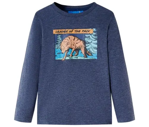 Vaikiški Marškinėliai Ilgomis Rankovėmis, Tamsiai Mėlyni, 140 Dydžio