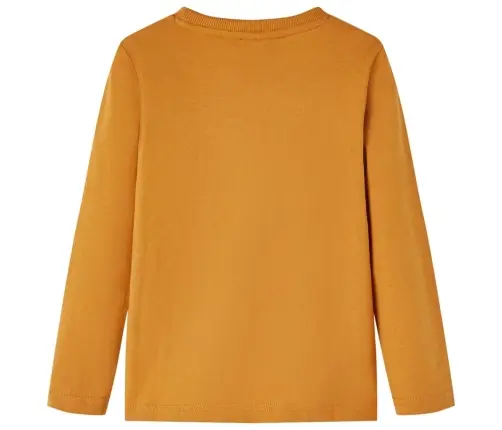 Bērnu Krekls Ar Garām Piedurknēm, Tumši Dzeltenbrūns, 140