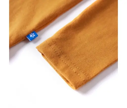 Bērnu Krekls Ar Garām Piedurknēm, Tumši Dzeltenbrūns, 140