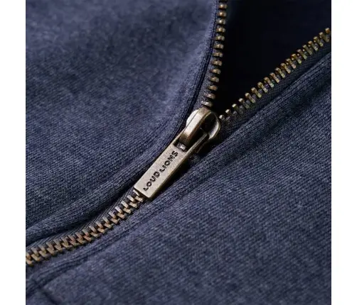 Vaikiškas Sportinis Megztinis Su Gobtuvu Ir Užtrauktuku, Mėlynas