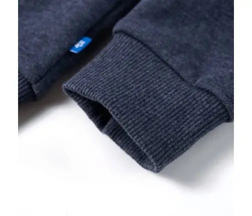 Vaikiškas Sportinis Megztinis Su Gobtuvu Ir Užtrauktuku, Mėlynas