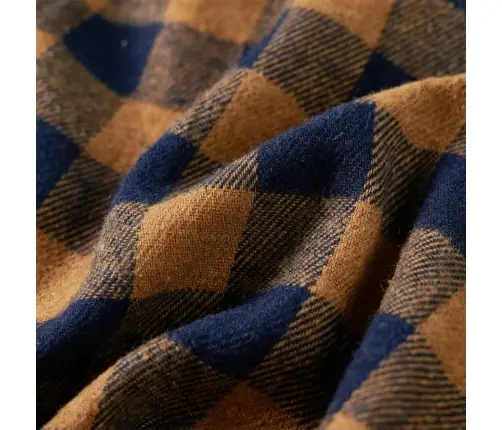 Bērnu Krekls, Rūtains, Zils, Konjaka Krāsā, 92