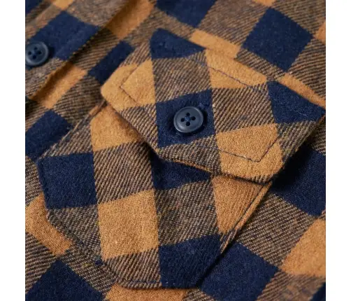 Bērnu Krekls, Rūtains, Zils, Konjaka Krāsā, 104