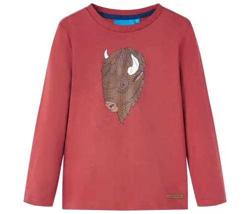 Bērnu Krekls Ar Garām Piedurknēm, Sarkanbrūns, 104