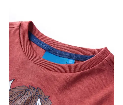 Bērnu Krekls Ar Garām Piedurknēm, Sarkanbrūns, 104