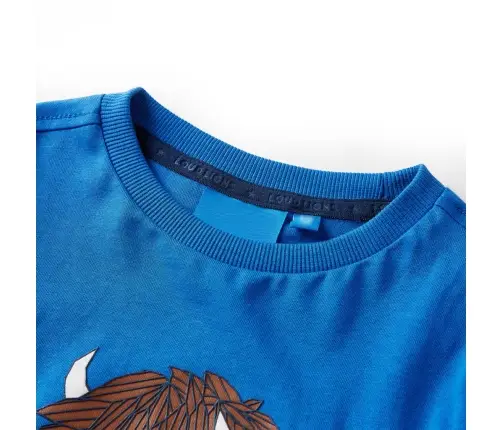 Bērnu Krekls Ar Garām Piedurknēm, Koši Zils, 128