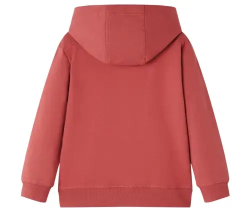 Bērnu Džemperis Ar Kapuci, Oranžīgi Sarkans, 128