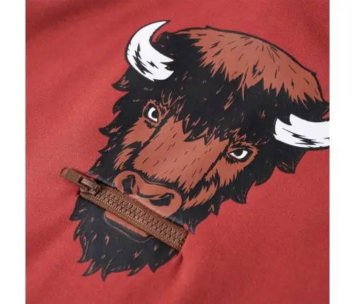 Bērnu Džemperis Ar Kapuci, Oranžīgi Sarkans, 128