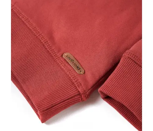 Bērnu Džemperis Ar Kapuci, Oranžīgi Sarkans, 128