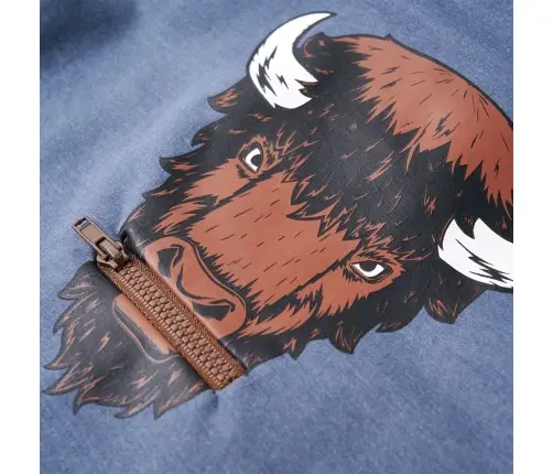 Vaikiškas Sportinis Megztinis Su Gobtuvu, Mėlynos Mišinys, 116 Dydžio