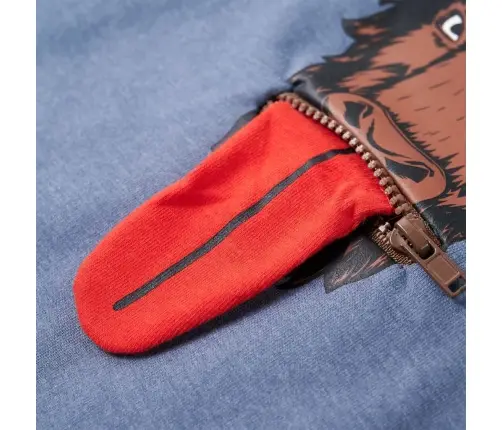 Vaikiškas Sportinis Megztinis Su Gobtuvu, Mėlynos Mišinys, 116 Dydžio