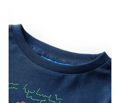 Vaikiški Marškinėliai Ilgomis Rankovėmis, Tamsiai Mėlyni, 116 Dydžio