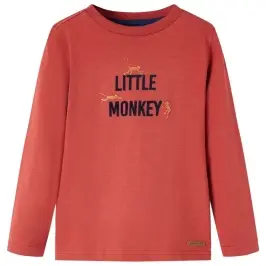 Pikkade Varrukatega Lastesärk, Tumepunane, 104