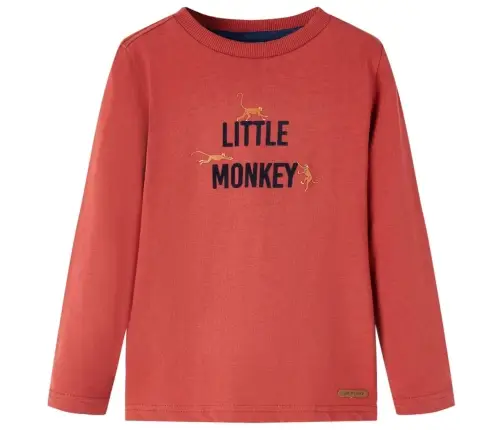 Bērnu Krekls Ar Garām Piedurknēm, Sarkanbrūns, 116