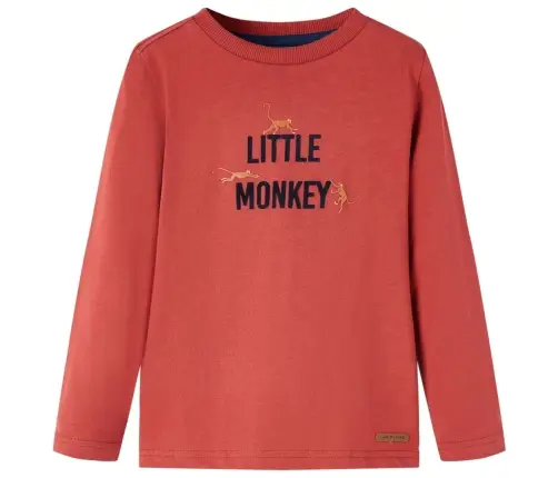 Bērnu Krekls Ar Garām Piedurknēm, Sarkanbrūns, 140