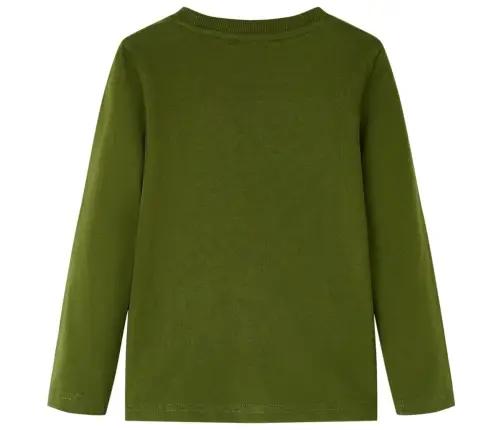 Vaikiški Marškinėliai Ilgomis Rankovėmis, Chaki Spalvos, 92 Dydžio