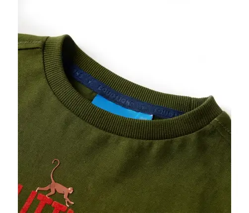 Vaikiški Marškinėliai Ilgomis Rankovėmis, Chaki Spalvos, 92 Dydžio