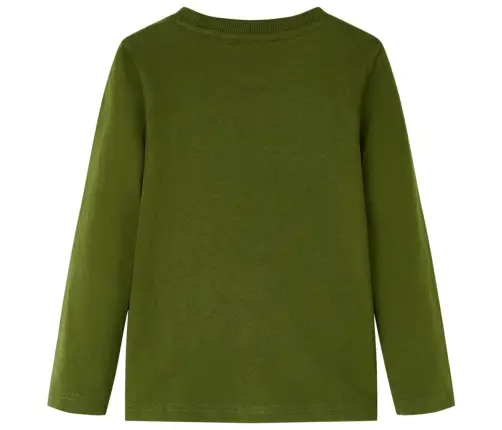 Vaikiški Marškinėliai Ilgomis Rankovėmis, Chaki Spalvos, 140 Dydžio