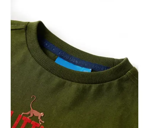 Vaikiški Marškinėliai Ilgomis Rankovėmis, Chaki Spalvos, 140 Dydžio
