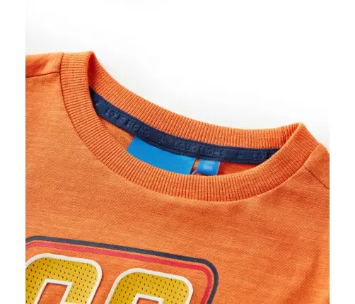 Vaikiški Marškinėliai Ilgomis Rankovėmis, Oranžiniai, 128 Dydžio