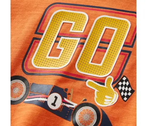 Pikkade Varrukatega Lastesärk, Tumeoranž, 140