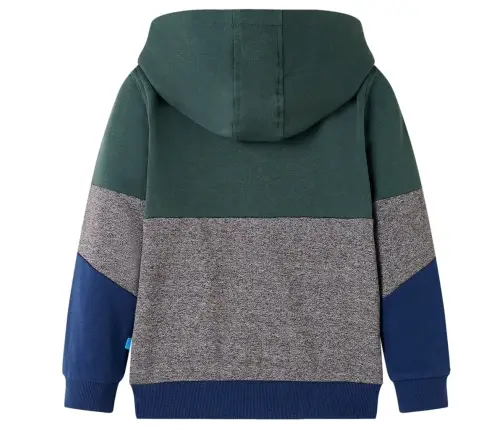 Bērnu Jaka Ar Kapuci Un Rāvējslēdzēju, Tumši Zaļa, 92