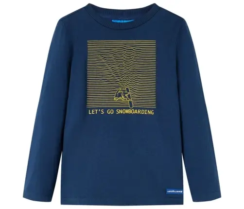 Bērnu Krekls Ar Garām Piedurknēm, Tumši Zils, 92