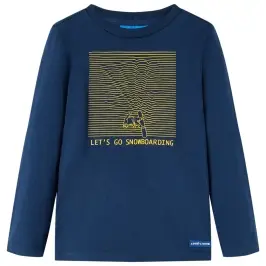 Pikkade Varrukatega Lastesärk, Tumesinine, 104