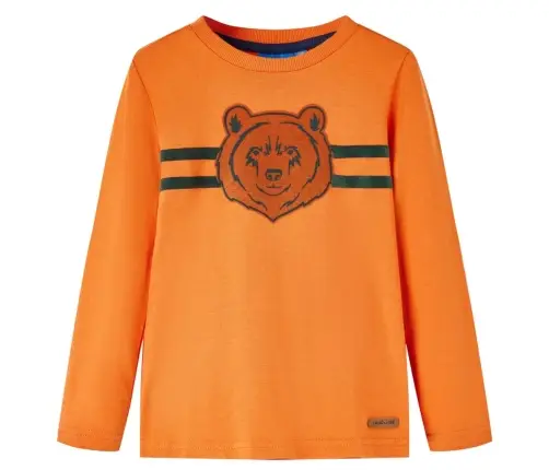 Vaikiški Marškinėliai Ilgomis Rankovėmis, Oranžiniai, 92 Dydžio