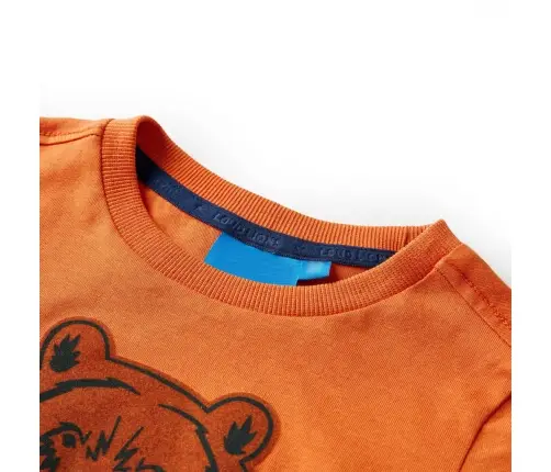 Vaikiški Marškinėliai Ilgomis Rankovėmis, Oranžiniai, 92 Dydžio