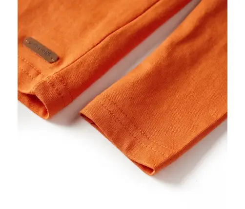 Vaikiški Marškinėliai Ilgomis Rankovėmis, Oranžiniai, 128 Dydžio