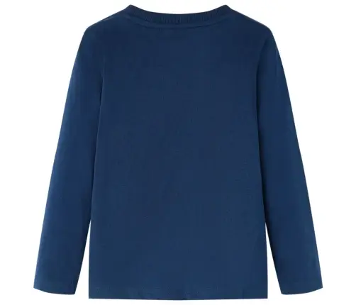Vaikiški Marškinėliai Ilgomis Rankovėmis, Tamsiai Mėlyni, 128 Dydžio