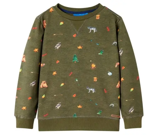 Vaikiškas Sportinis Megztinis, Chaki Spalvos, 128 Dydžio