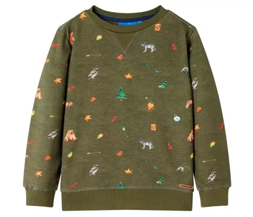 Vaikiškas Sportinis Megztinis, Chaki Spalvos, 140 Dydžio