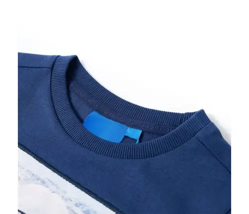 Vaikiški Marškinėliai Ilgomis Rankovėmis, Džinso Mėlyni, 128 Dydžio
