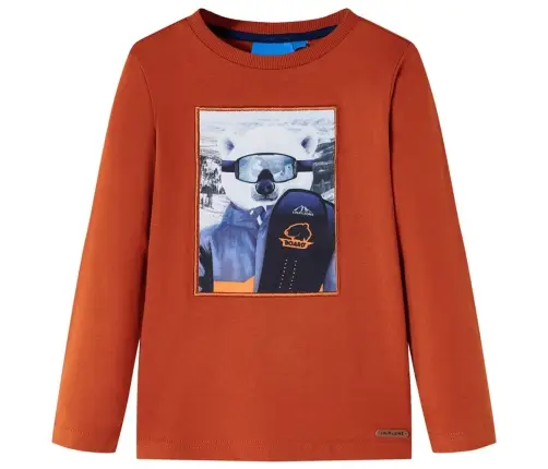 Bērnu Krekls Ar Garām Piedurknēm, Oranžīgs, 92