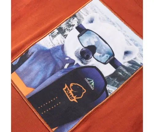 Vaikiški Marškinėliai Ilgomis Rankovėmis, Šviesūs Rūdžių, 104 Dydžio