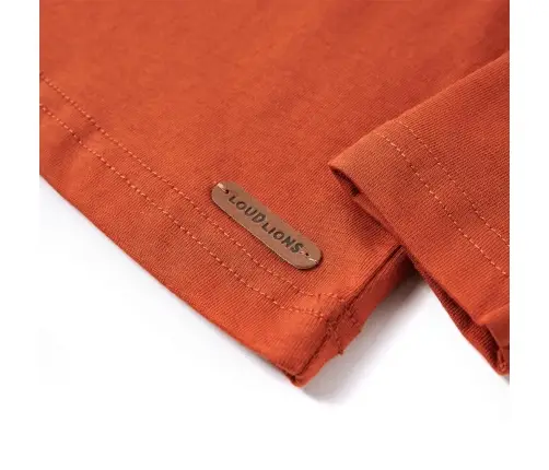 Vaikiški Marškinėliai Ilgomis Rankovėmis, Šviesūs Rūdžių, 140 Dydžio